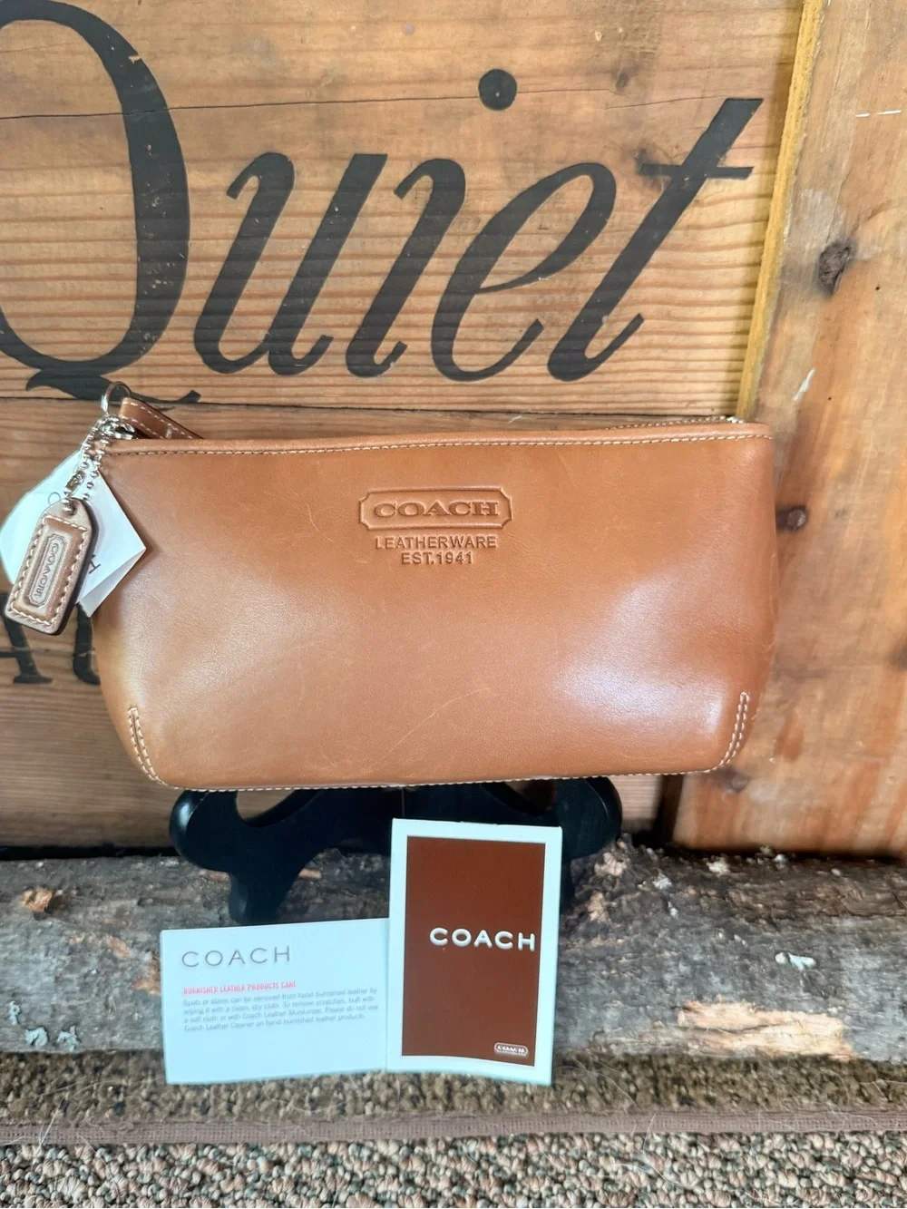 Coach Y2K Top Zip Cosmetic Pouch Case Bag 2004